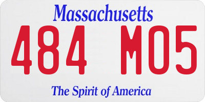 MA license plate 484MO5