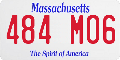 MA license plate 484MO6