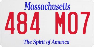 MA license plate 484MO7