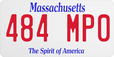 MA license plate 484MP0