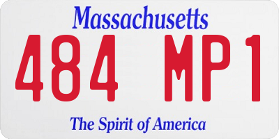 MA license plate 484MP1