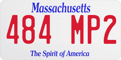 MA license plate 484MP2