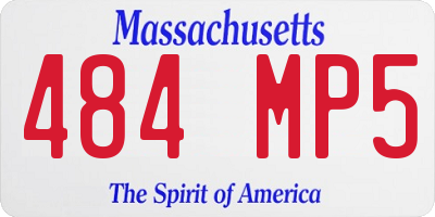 MA license plate 484MP5
