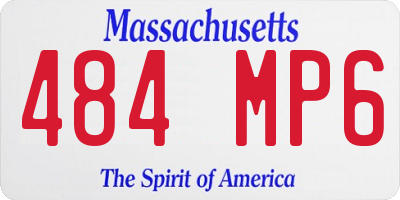 MA license plate 484MP6