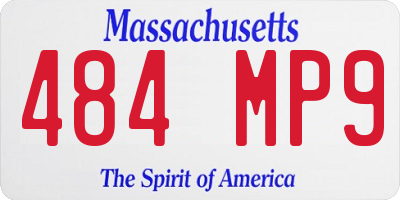 MA license plate 484MP9