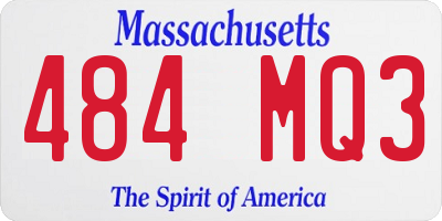 MA license plate 484MQ3