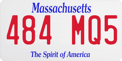 MA license plate 484MQ5