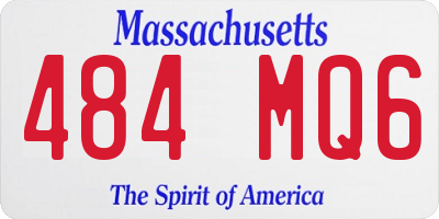 MA license plate 484MQ6