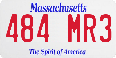 MA license plate 484MR3
