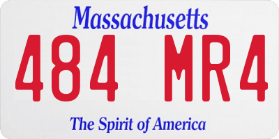 MA license plate 484MR4