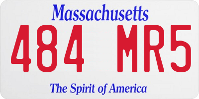 MA license plate 484MR5