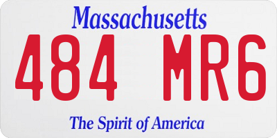 MA license plate 484MR6