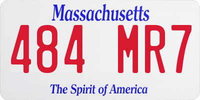 MA license plate 484MR7