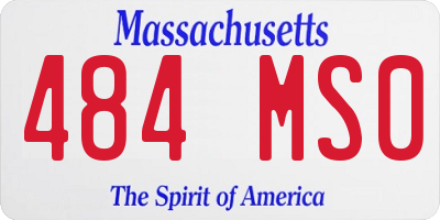 MA license plate 484MS0
