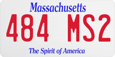 MA license plate 484MS2