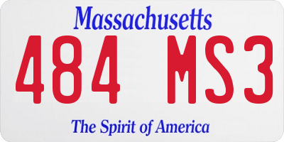 MA license plate 484MS3