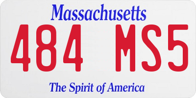MA license plate 484MS5