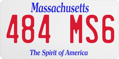 MA license plate 484MS6