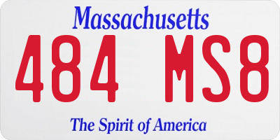 MA license plate 484MS8