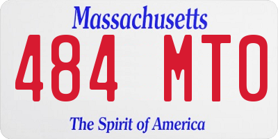 MA license plate 484MT0