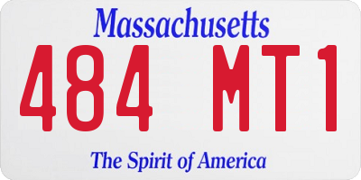 MA license plate 484MT1