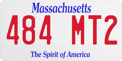 MA license plate 484MT2