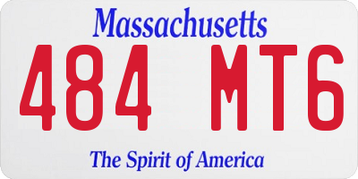 MA license plate 484MT6