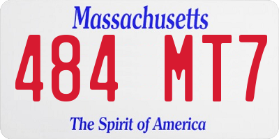 MA license plate 484MT7