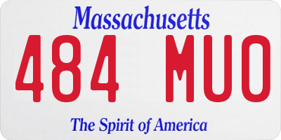 MA license plate 484MU0