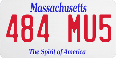 MA license plate 484MU5