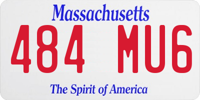 MA license plate 484MU6