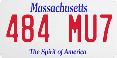 MA license plate 484MU7