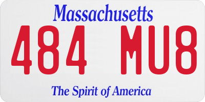 MA license plate 484MU8