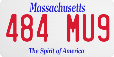 MA license plate 484MU9