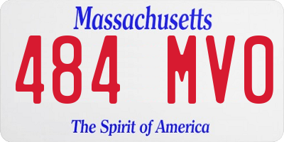 MA license plate 484MV0