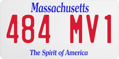 MA license plate 484MV1