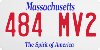 MA license plate 484MV2