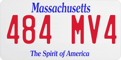 MA license plate 484MV4