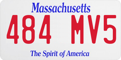 MA license plate 484MV5