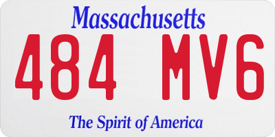 MA license plate 484MV6