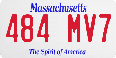 MA license plate 484MV7