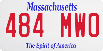 MA license plate 484MW0