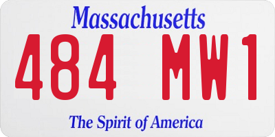 MA license plate 484MW1