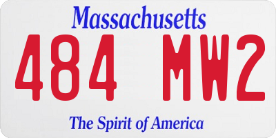 MA license plate 484MW2