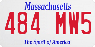 MA license plate 484MW5