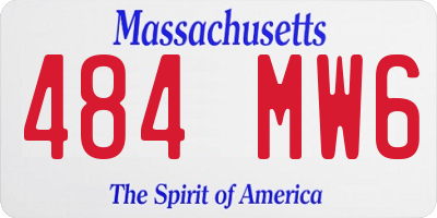 MA license plate 484MW6