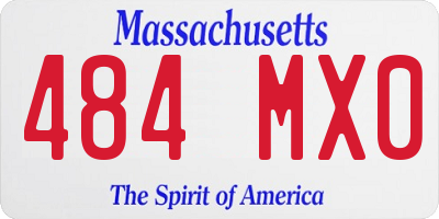 MA license plate 484MX0