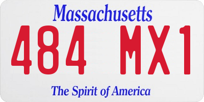 MA license plate 484MX1