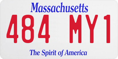 MA license plate 484MY1