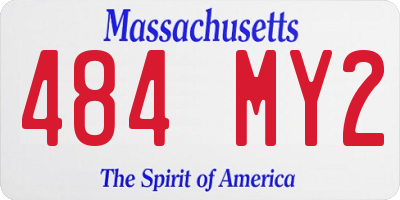 MA license plate 484MY2